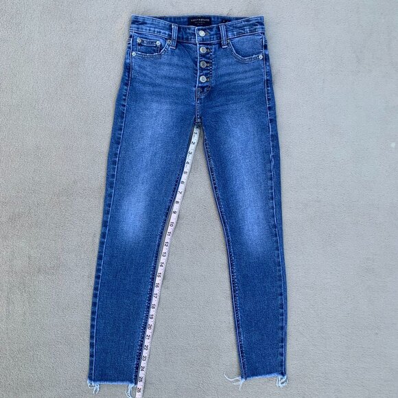 Lucky Brand High Rise Skinny Bridgette Button Fly Jeans Sz 0 - Picture 10 of 15